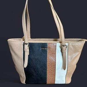 Nine West Black, Brown, and Cream Tote